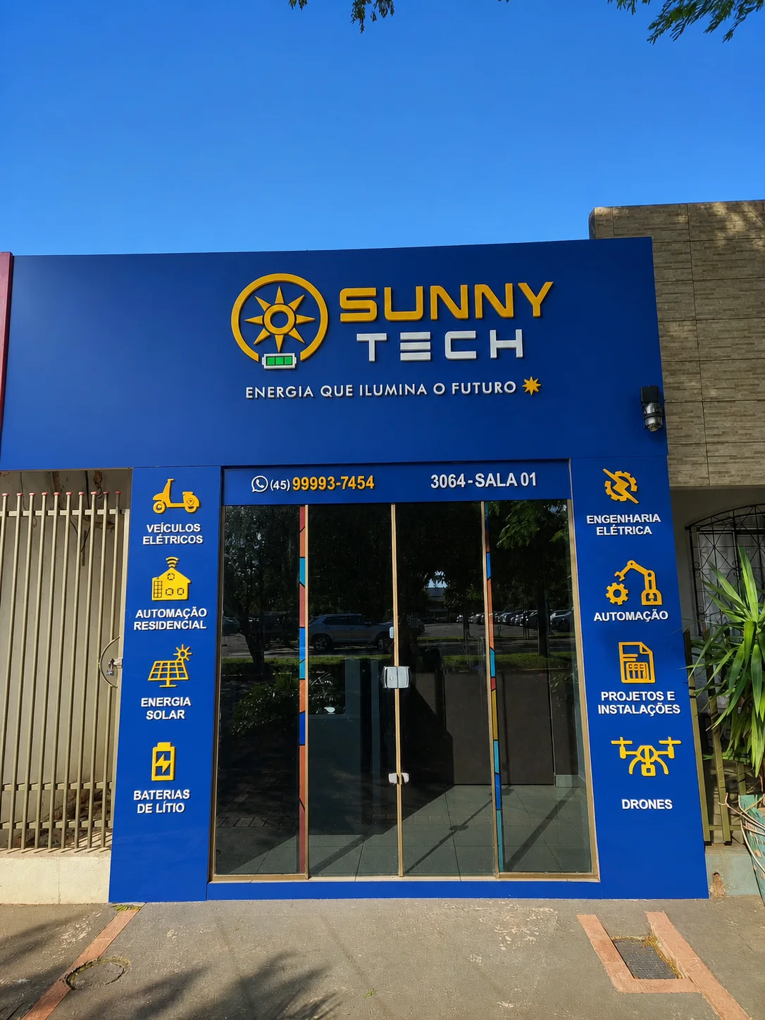 Fachada da Sunny Tech Toledo, na Rua Guaíra, 3064